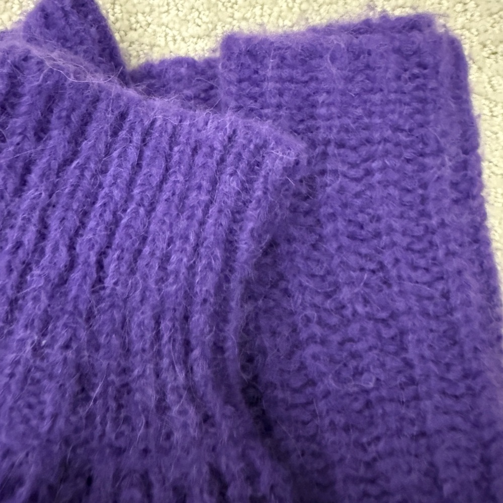 Sezane Purple Knit Basile Cardigan, XXL - Picture 5 of 7